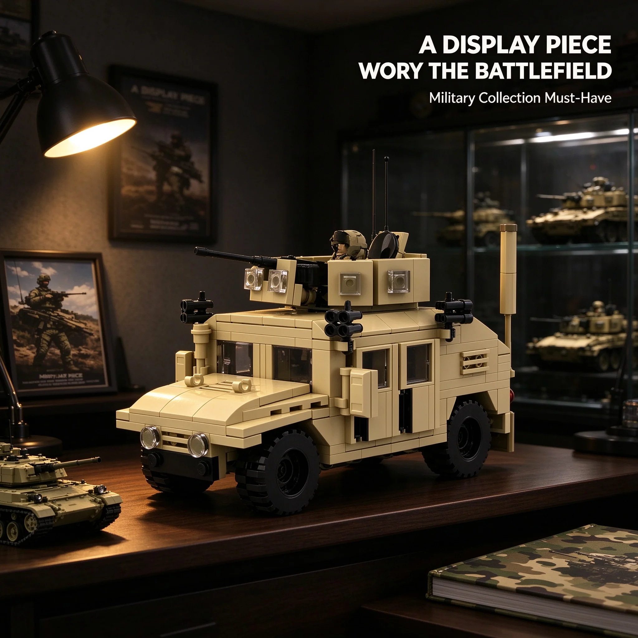 Desert Strike Hummer Military Armored Fighting Car Bricks Troop Carrier Armored RU GE US M2 Model LMV 2 M1025 Off Road M1123 Toy