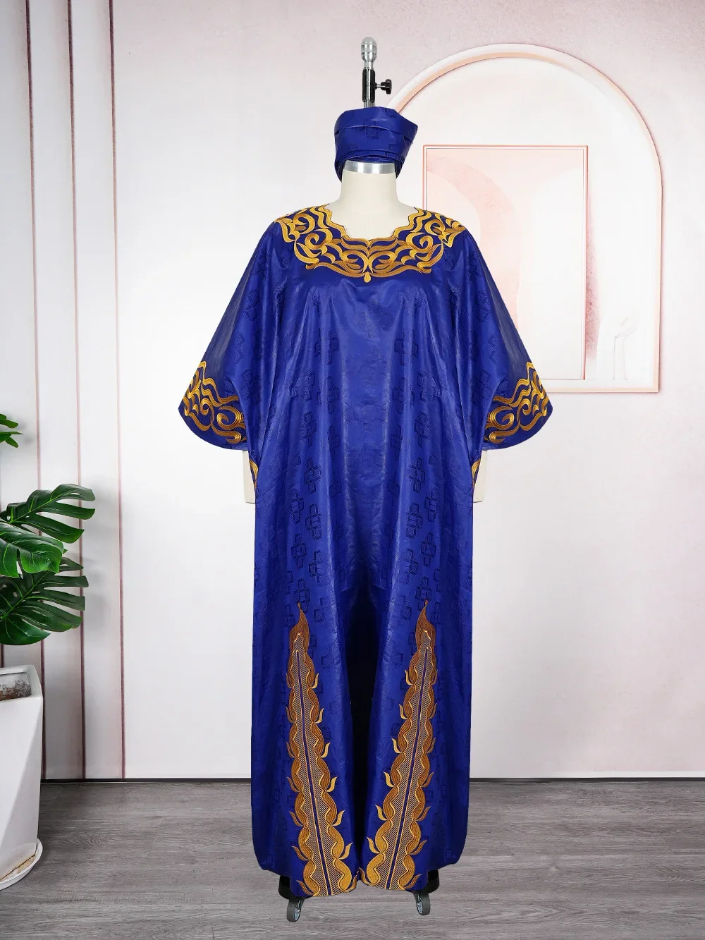 

Африканский шифоновый костюм-тройка средней длины больших размеров, комплект из шифоновой юбки с рукавами-крылышками из ультратонкого волокна и пяти рукавов