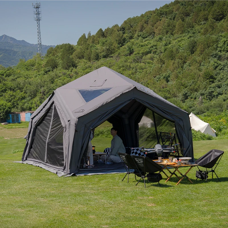 

Hub Station Air Tent-Gray Camping Party Four Season Outdoor Unique Portable Inflatable Canvas Tents Camping Outdoor