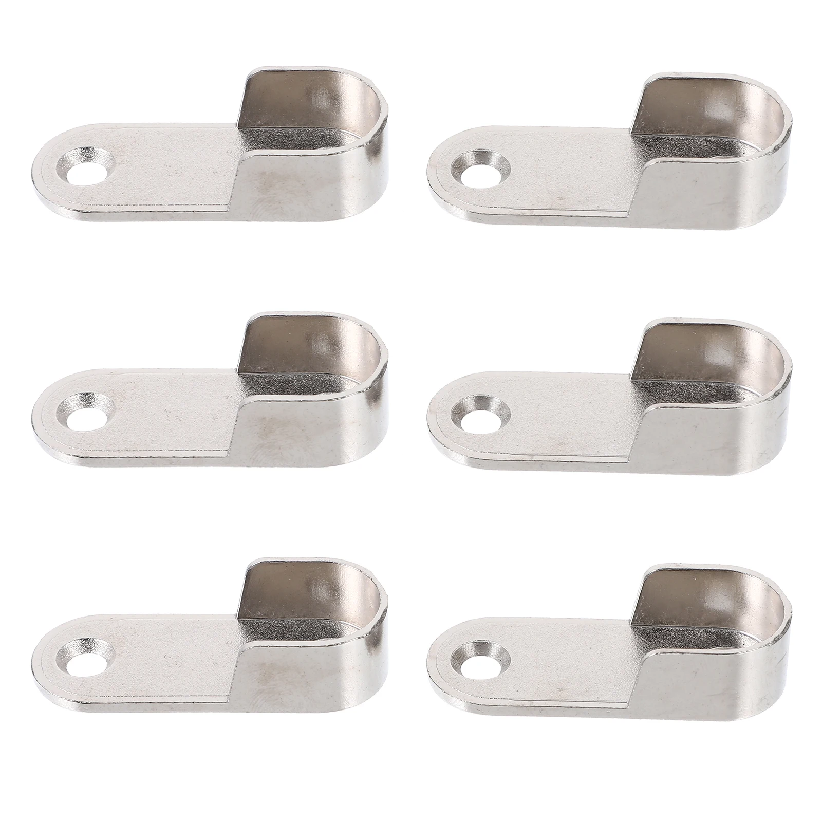 

6pcs Alloy Thickened Closet Rod End Support Bracket For Bathroom Wardrobe Laundry Room Metal Clothline Pole Pedestal