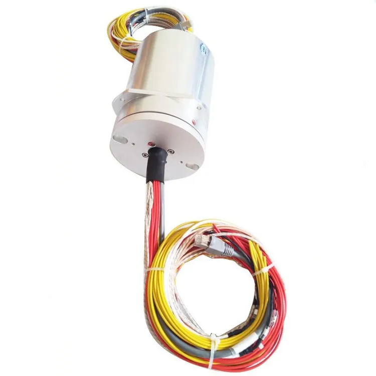 Robot vision system High-definition video signal for rotating slip ring Slip ring Solid shaft Aluminum alloy 21 rings