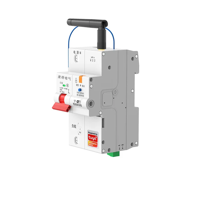 Tuya WIFI Smart Metering Leakage Circuit Breaker 125A Remote Control Via Mobile Phone Power Statistics