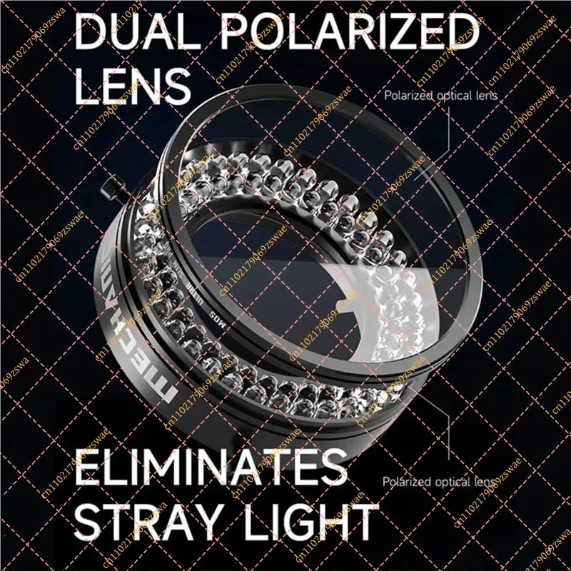 XB-Ring Light Microscope Lamp | Adjustable 72 LEDs, Polarized & Anti-Glare, Reflection-Free Illumination