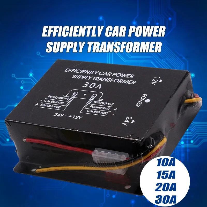 DC-DC 24V to 12V Power Supply Voltage Converter  20A 30A Step Down Module Adapter Efficiently Car Power Supply Transforme