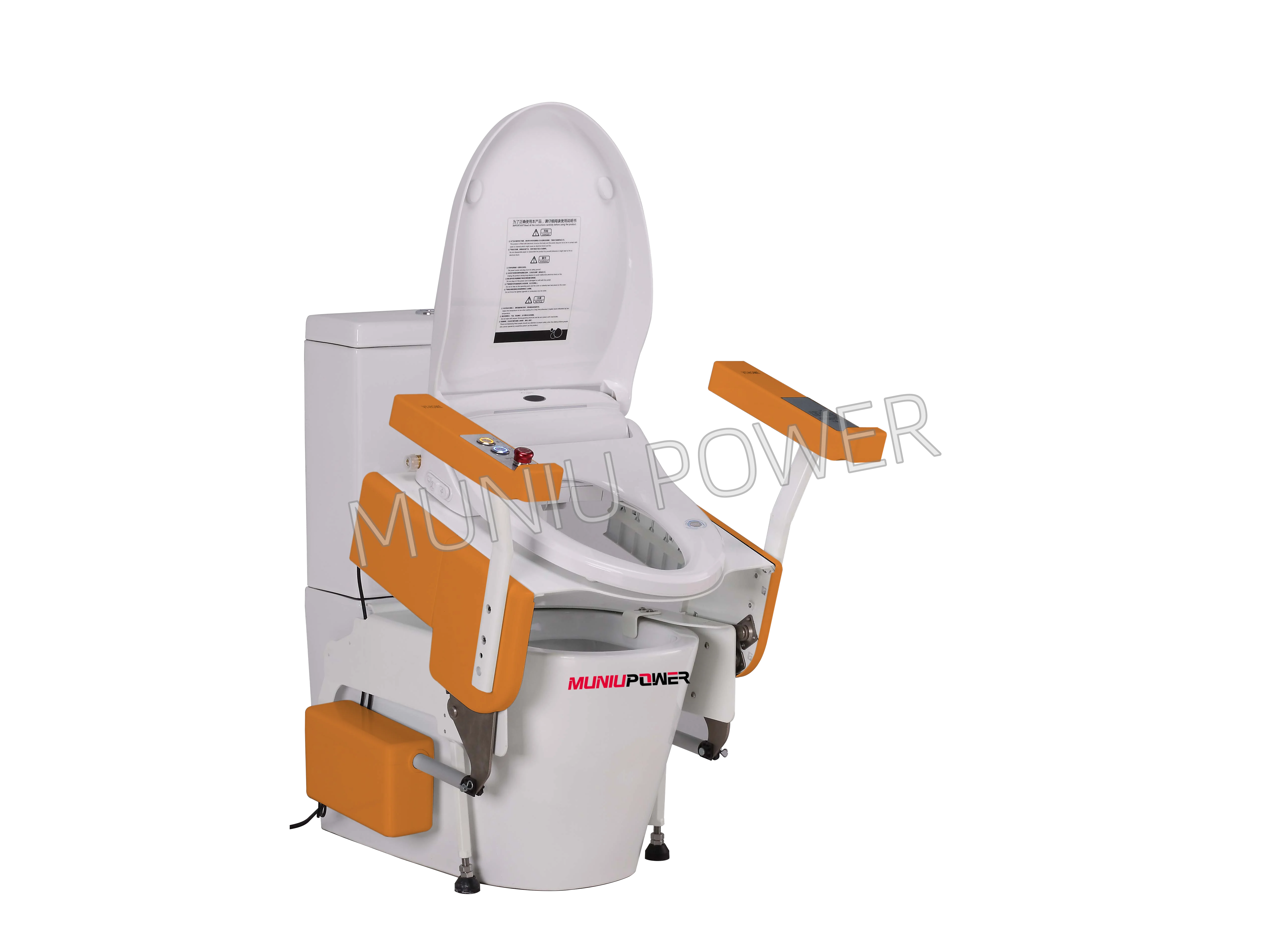 Automatic Lifting Toilet Intelligent Bathroom Design for Elderly Patients Using Vertical and Incline Rising-type Toilet