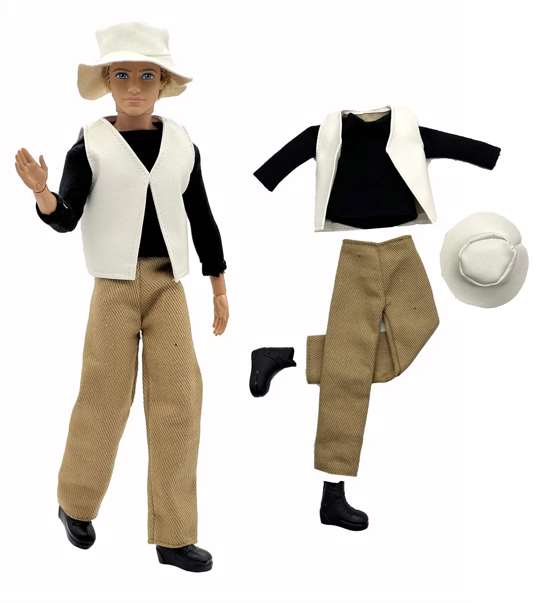 1 Set Ken Cloth Handmade Handsome Doll Accessories Casual Wear Suit for 30cm 12inch Ken Doll Kids GiftA1