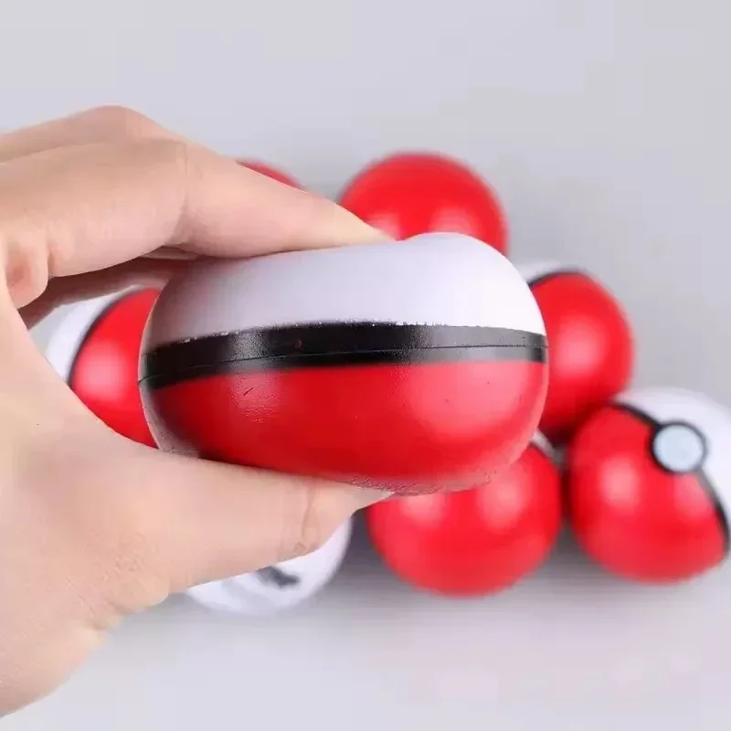 Hot 6cm Pokémon Poké Ball Stress Relief Ball Fun Pet Toy Squeezable Dog Fitness Ball Cat and Dog Play Ball Round Ball Toy view 4