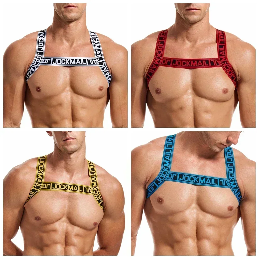 Sexy Gay Men Underwear Bondage Mens Harness Thongs Set Body Chest Costume G-string Jockstrap Lingerie Man Halter Neck Hollow Out