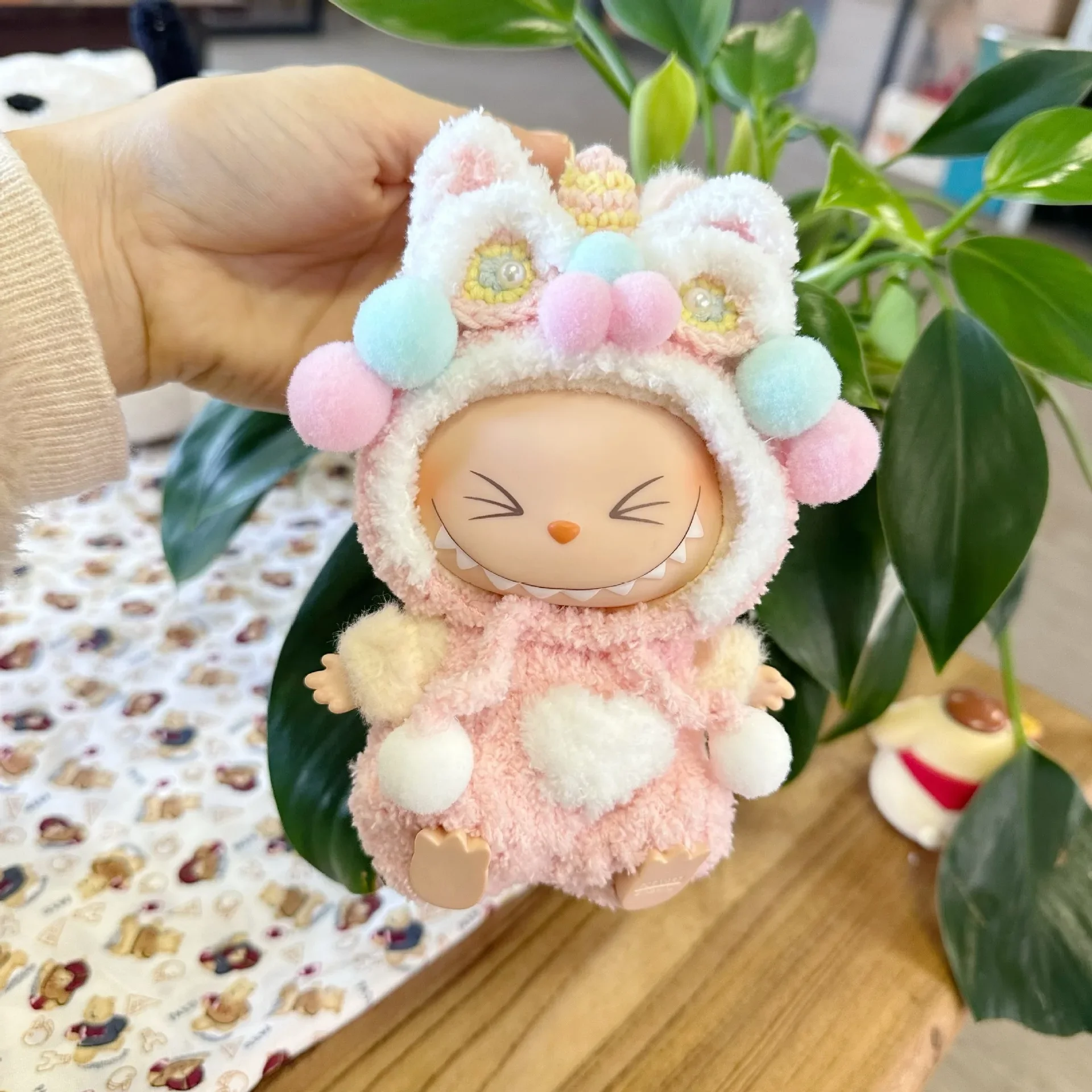 Mini Doll'S Clothes Outfit Accessories For Korea Labubu Idol V1 V2 New Year's clothes pure handmade lion dance suit Clothing