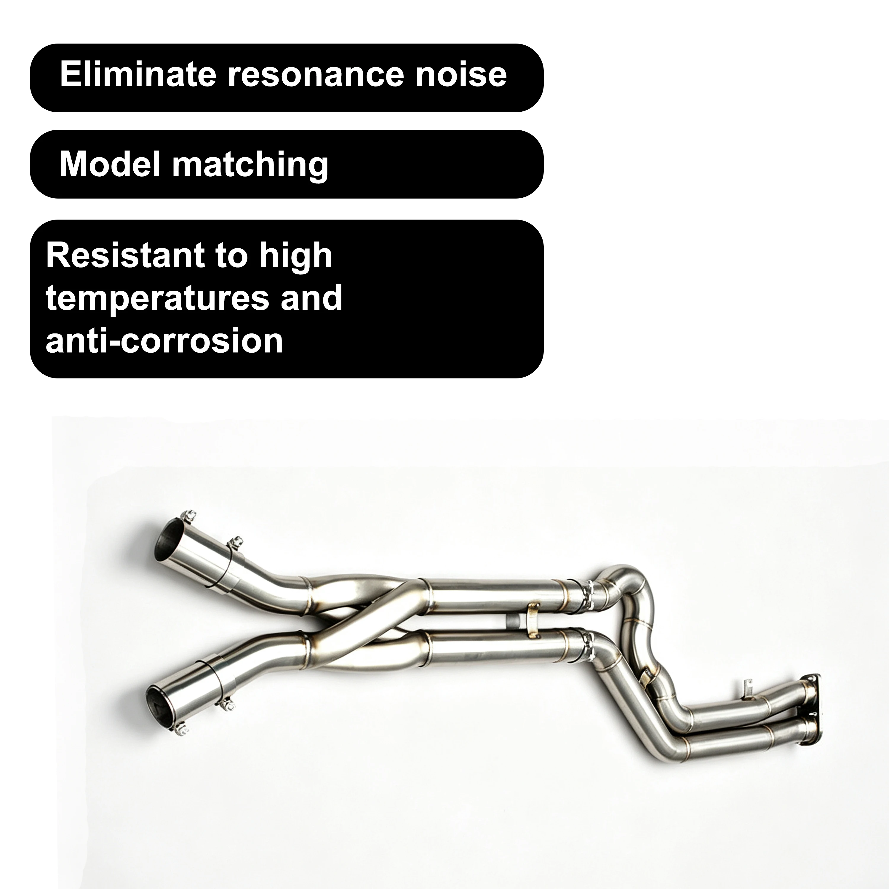 ACE Hochleistungs-Auspuff-Midpipe für BMW X3M X4M F97 F98 3.0T S58 - Gleichlängen-Z-Pipe-Midpipe mit Resonatoren – Detail 3