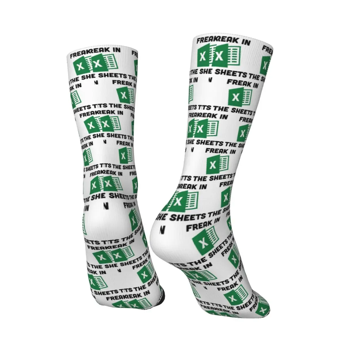 All Seasons Freak In The Sheets Funny Spreadsheet Excel Socks Harajuku Crew Socks Fashion Stockings for Men Women Valentine Day