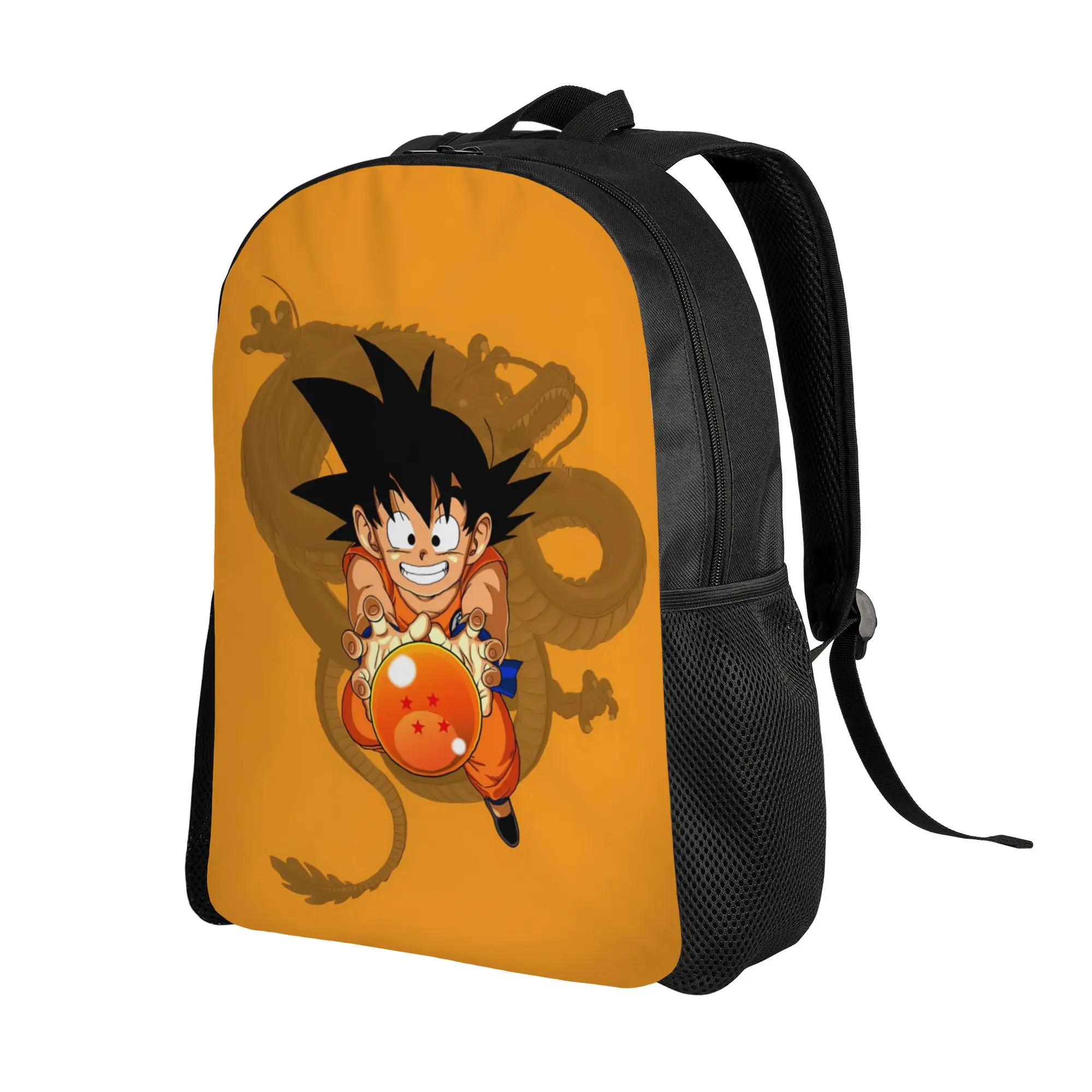Kid Goku Flying On Nimbus Dragon Ball Backpack  Cute Backpacks Youth Hiking Big High School Bags Design Rucksack