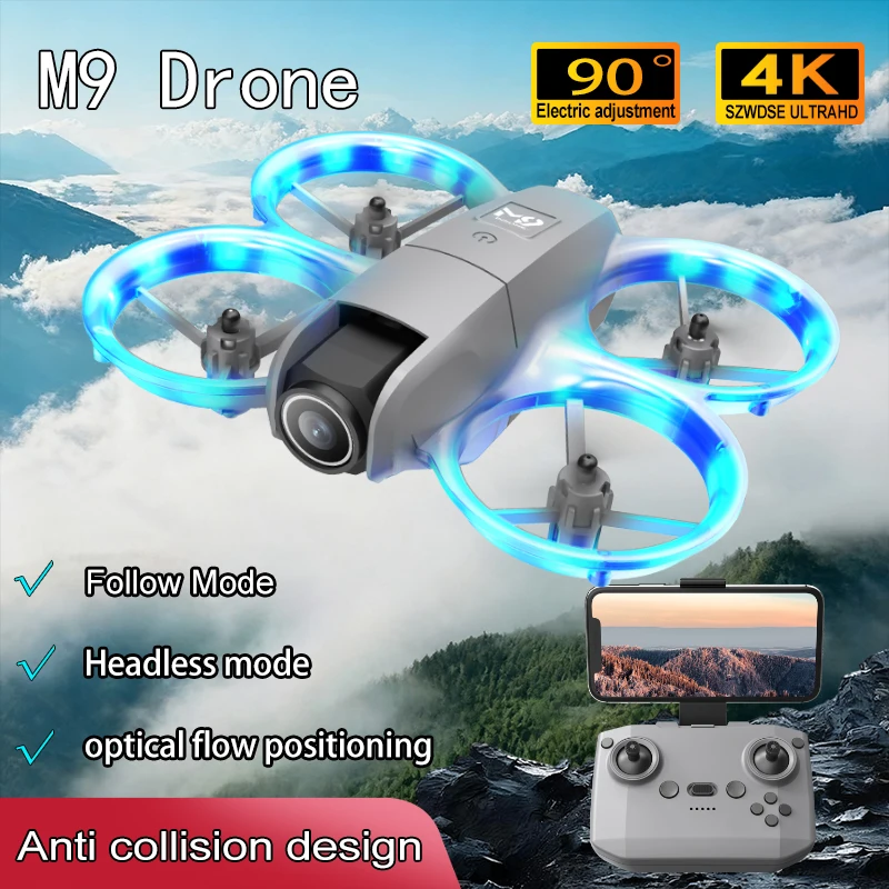 

2025 NEW M9 Mini Drone Dual Camera 4K HD Aerial optical flow positioning Aircraft UAV Fixed Remote Control Airplane Gift Toys