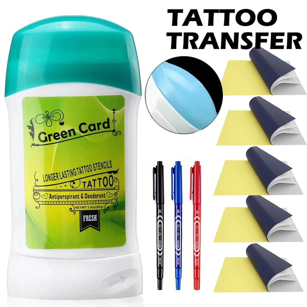 

Крем для переноса татуировок, гель-трафарет, бумага для переноса татуировок, маркер для переноса татуировок, набор принадлежностей