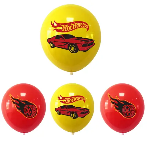 Ballon en Latex de 12 pouces avec roues à chaud, produits de décoration de fête d'anniversaire pour garçons, petits objets à thème