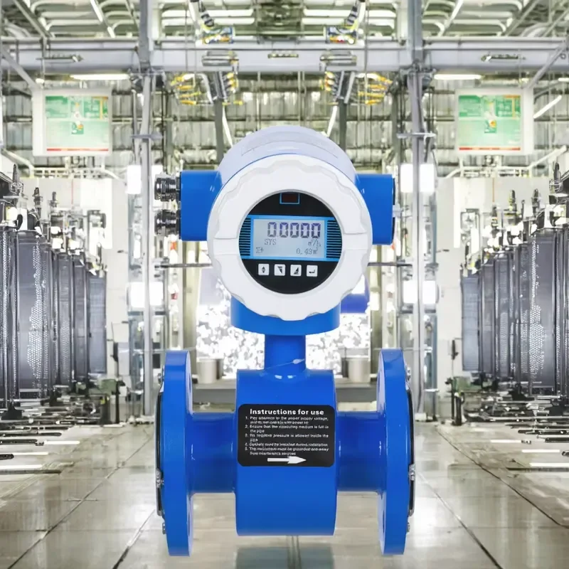AICE TECH 24VDC 220VAC Digital Magnetic Flow Meter Electromagnetic Liquid Flow Meter RS485 Transmitter