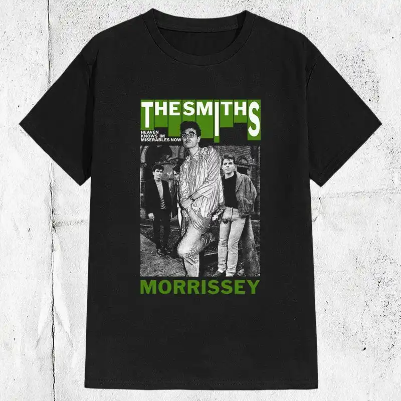 Vintage 80s 90s The Smiths Band Morrissey T-shirt ,Graphic Short Sleeve Crew Neck Cotton T-Shirt