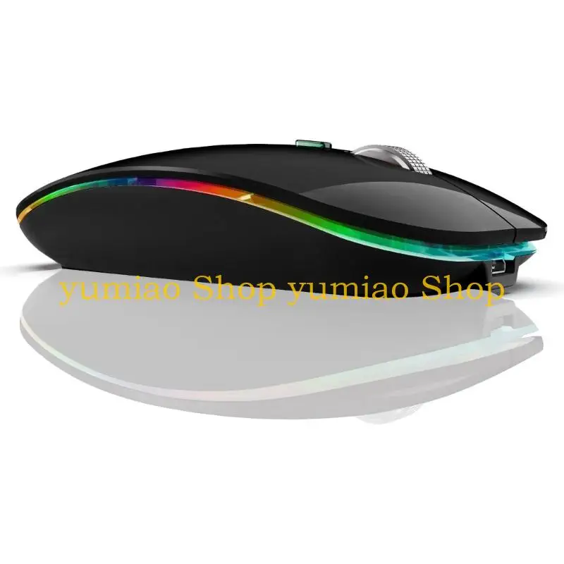 587B Bluetooth-compatible and 4GHz Wireless Mouse with Lights and Long Battery