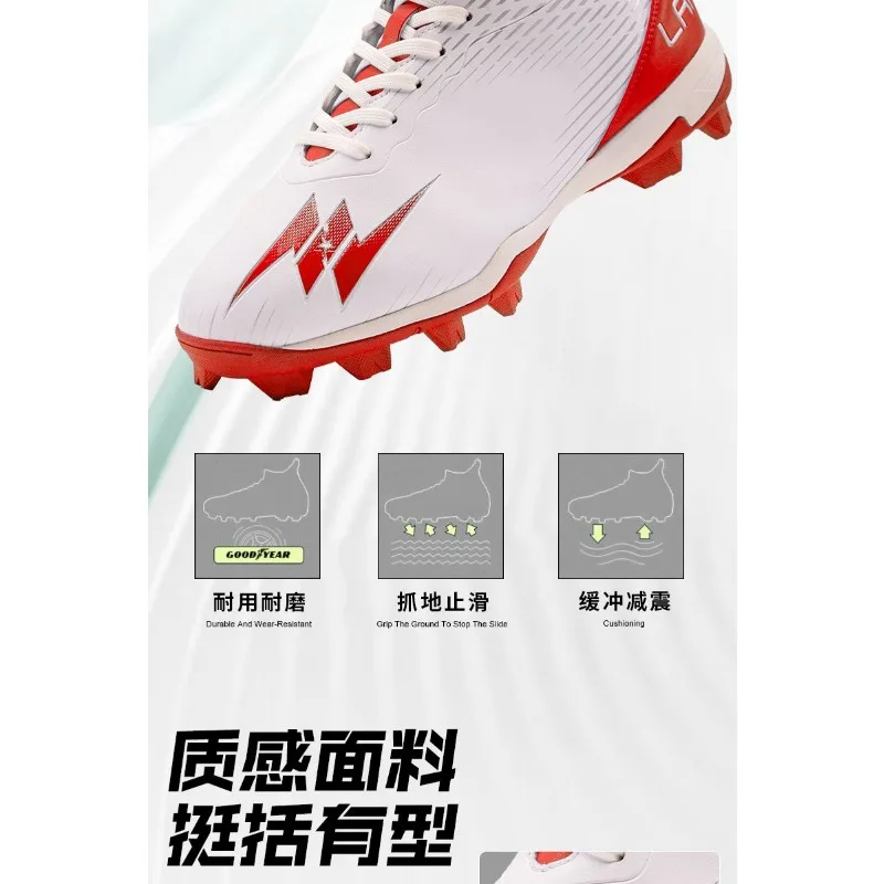 2024 New Adult Men\'s Baseball Shoes Couple Professional Softball Shoes Waterproof Non-slip Competition Training Shoe Spikes