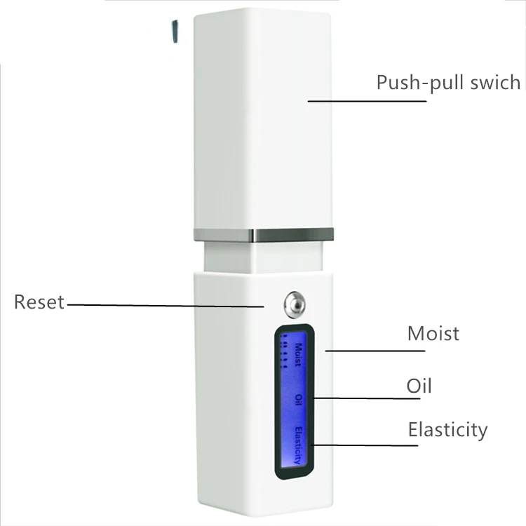 

Dermatology Portable Handheld Skin Analyzer Test Skin Moisture Oil Elasticity for Home and Commercial Use