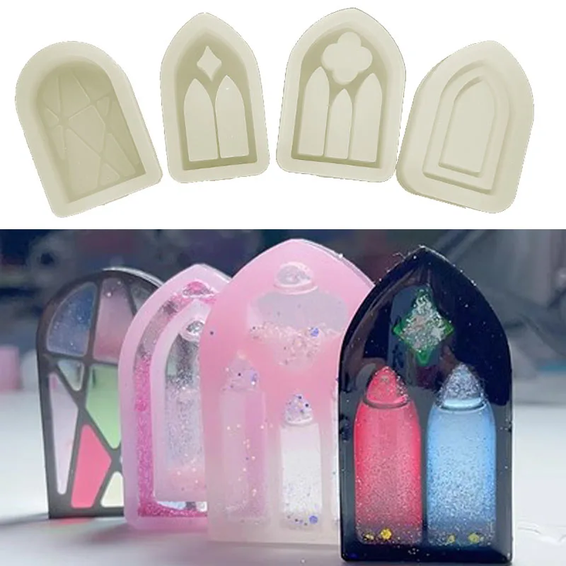 DIY Epoxy Resin Mold Window Silicone Shaker Mold Jewelry Tools Hairpin Hairclip Mold
