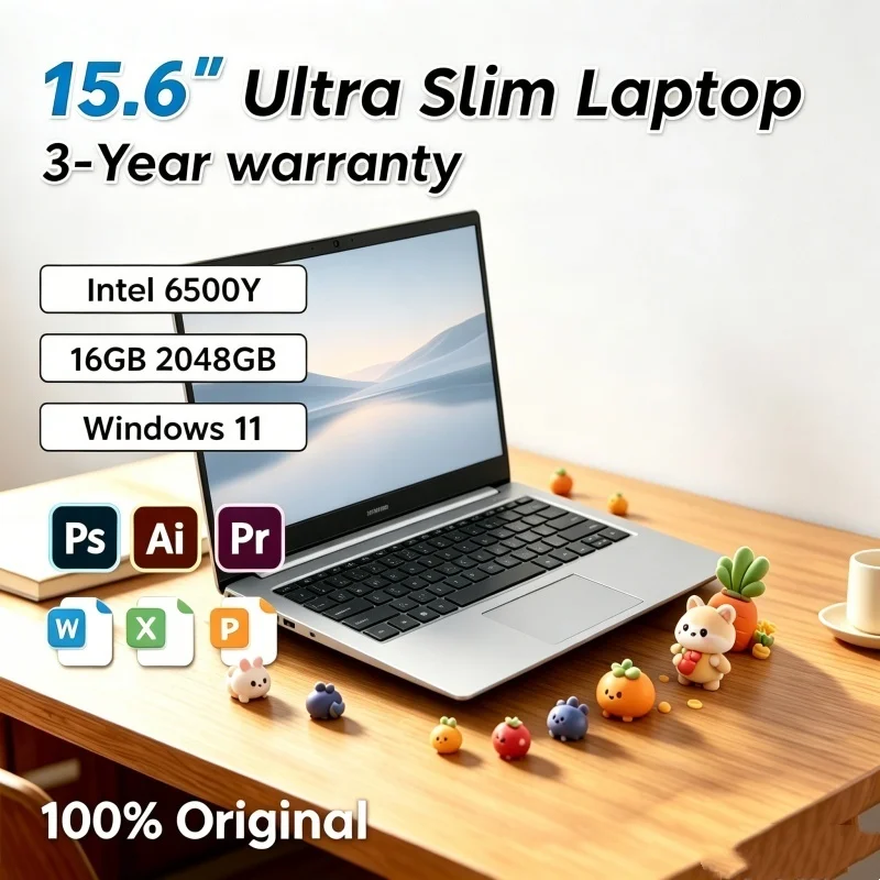 

Beatific 2026 Luminiferous 15.6 Laptop Intel 6500Y RAM SSD Windows 11 Backlit Keyboard Fingerprint for Exquisite Business