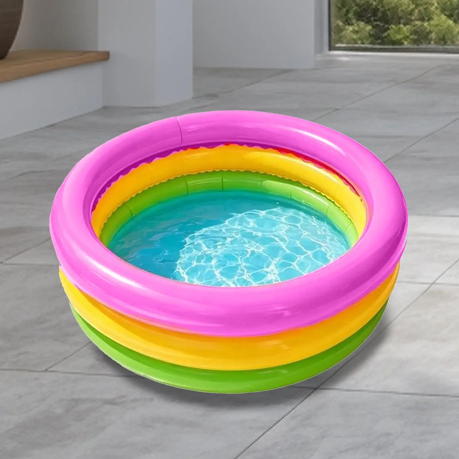 Pool For Dogs 60x25cm Inflatable Rainbow Bath Tub Cat Bathing Foldable Dog Pool For Outdoor Garden Backyard Beach Summer Camping