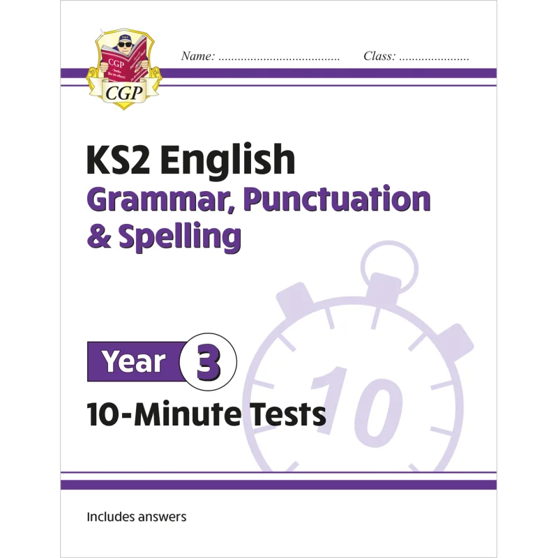 

New KS2 English 10Minute Tests Grammar Punctuation Spelling Year 3 CGP Books Coordination Group Publications 9781789086720