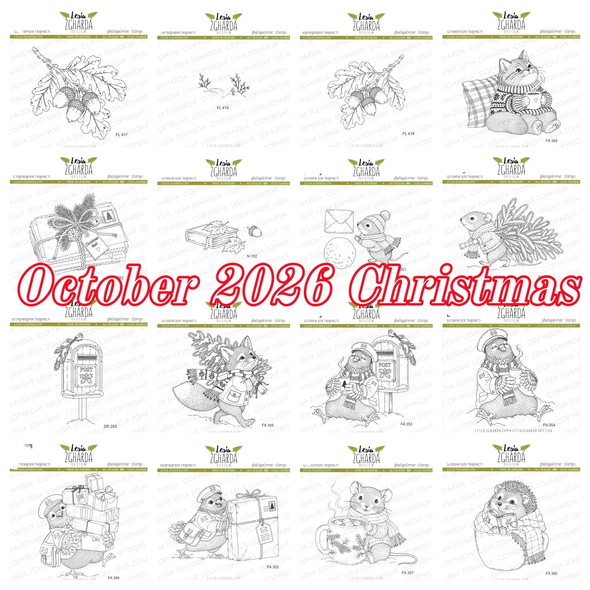 Hedgehog Post Pigeon Fox Christmas Tree Winter Clear Stamps DIY Scrapbook Embossed Handcraft Paper Card Album Craft Template