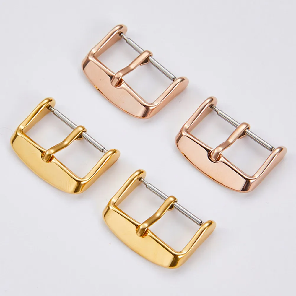6pcs Stainless Steel Watch Buckle 18Mm Silver Gold Rose Gold Electroplate Clasp For Watch Band Fine Steel Buckle