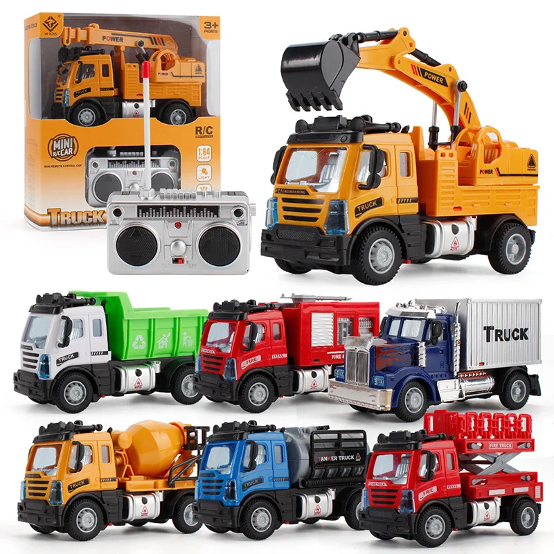 Simulatie Afstandsbediening Engineering Voertuig Graafmachines Brandweerwagens Rc Carstoys Boy 'S Verjaardagscadeau Kinderdagcadeau