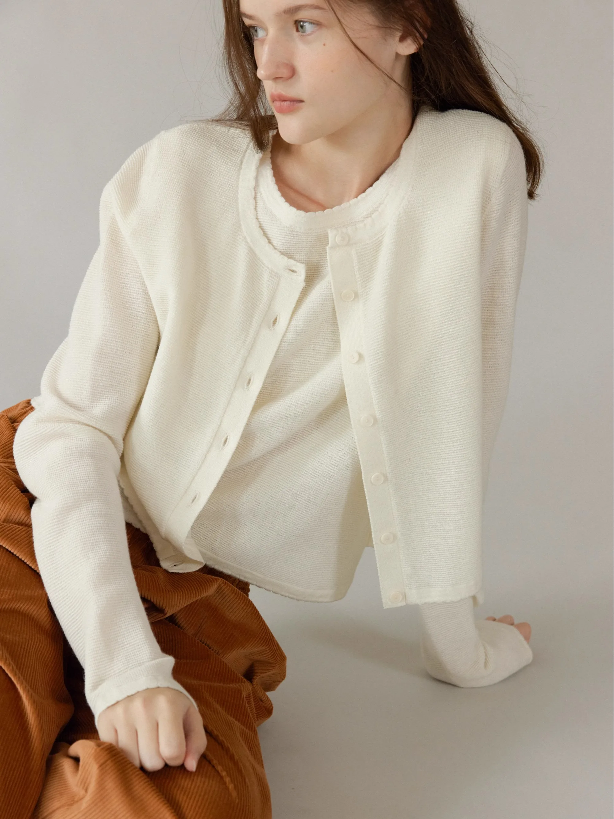 

Новое зимнее поступление, шерстяной вязаный свитер Мэри в саду 48, искусственный двухсекционный длинный свек, круглый Ne для поездок на работу, чистый цвет