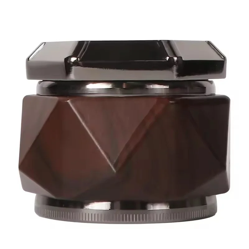 

Zinc Alloy Tobacco Grinder 70mm - Diamond-Shaped 4-Layer Manual Herb Grinder for Smoking