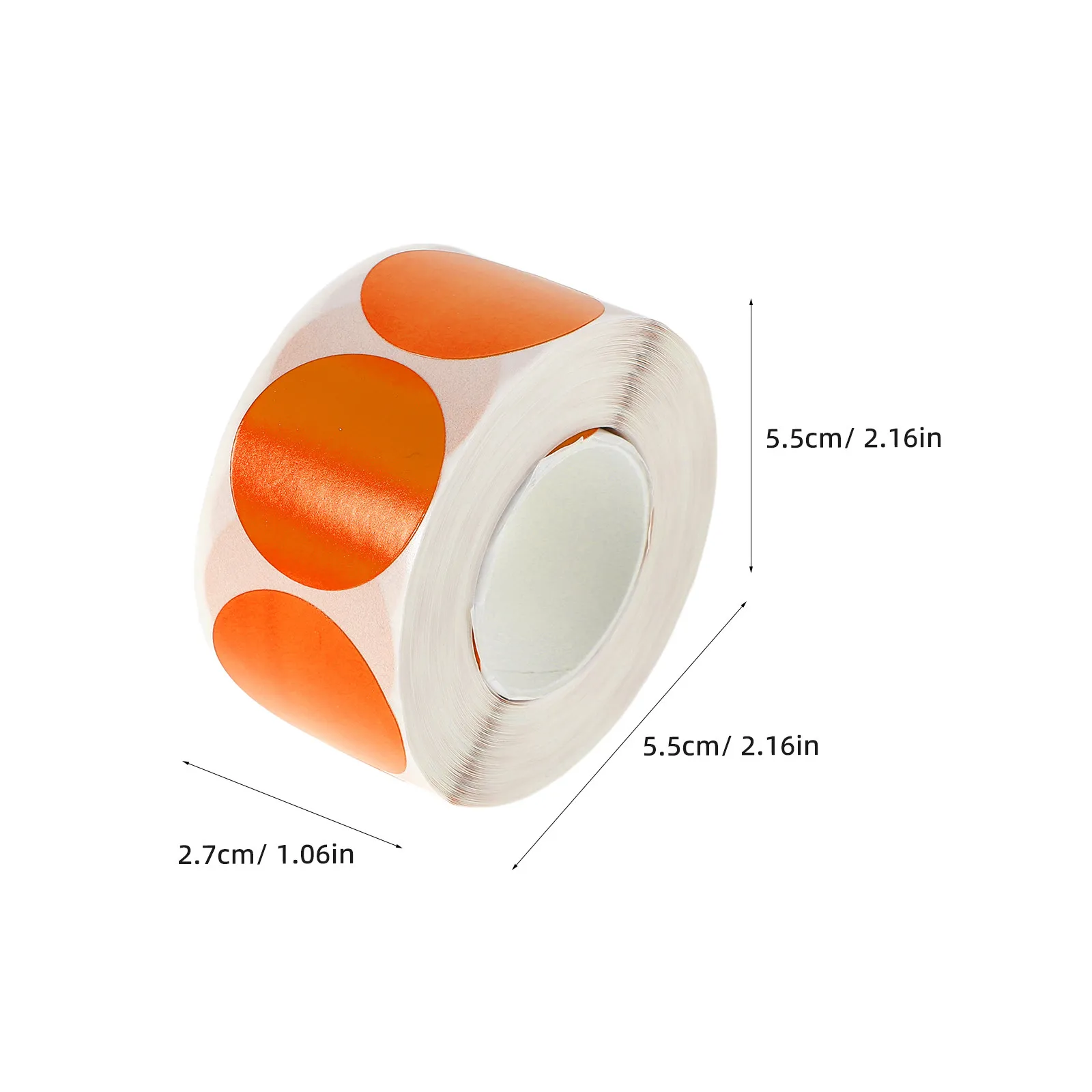 5 Rolls Blank Round Stickers Self-Adhesive Circle Dots Strong Adhesive Smooth Writing Surface for Handmade Crafts Color Coding