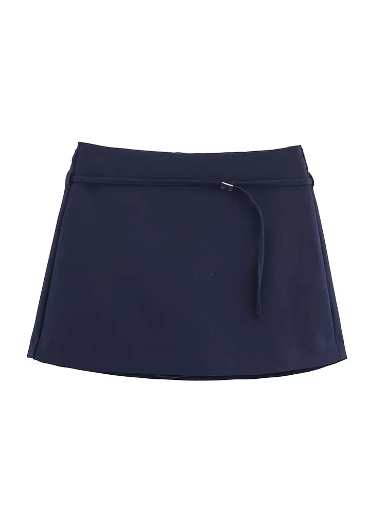 2025 Pantaloncini da donna di nuova moda vintage cintura a vita alta decorazione pantaloncini larghi casual pantaloni corti da strada femminili