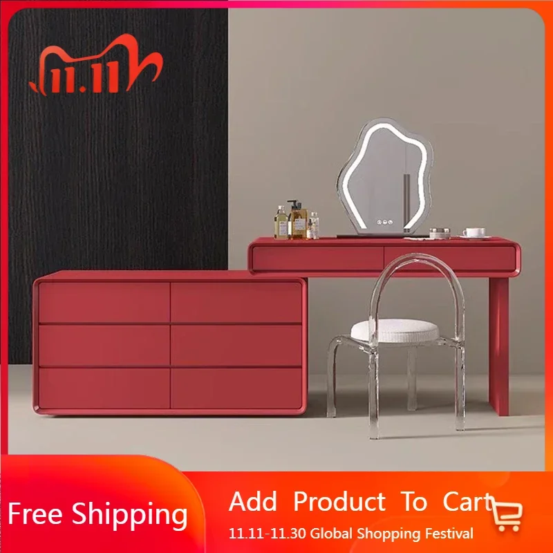 

Luxury Big Vanity Table Organizer European Jewelry Cosmetics Large Dressing Table Comfortable Mesa De Maquillaje Home Furniture