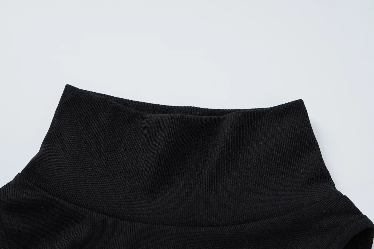 Mode mince moulante Robe Maxi élégant col roulé sans manches pêche hanches robes décontractées femmes noir Banquet fête longue Robe