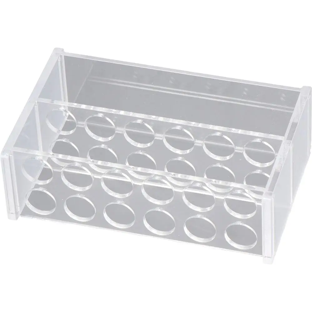 Test Tube Rack Holder Lab Stand 12 Sockets Clear Acrylic Rack for 10ML Test Tubes 16mm Diameter