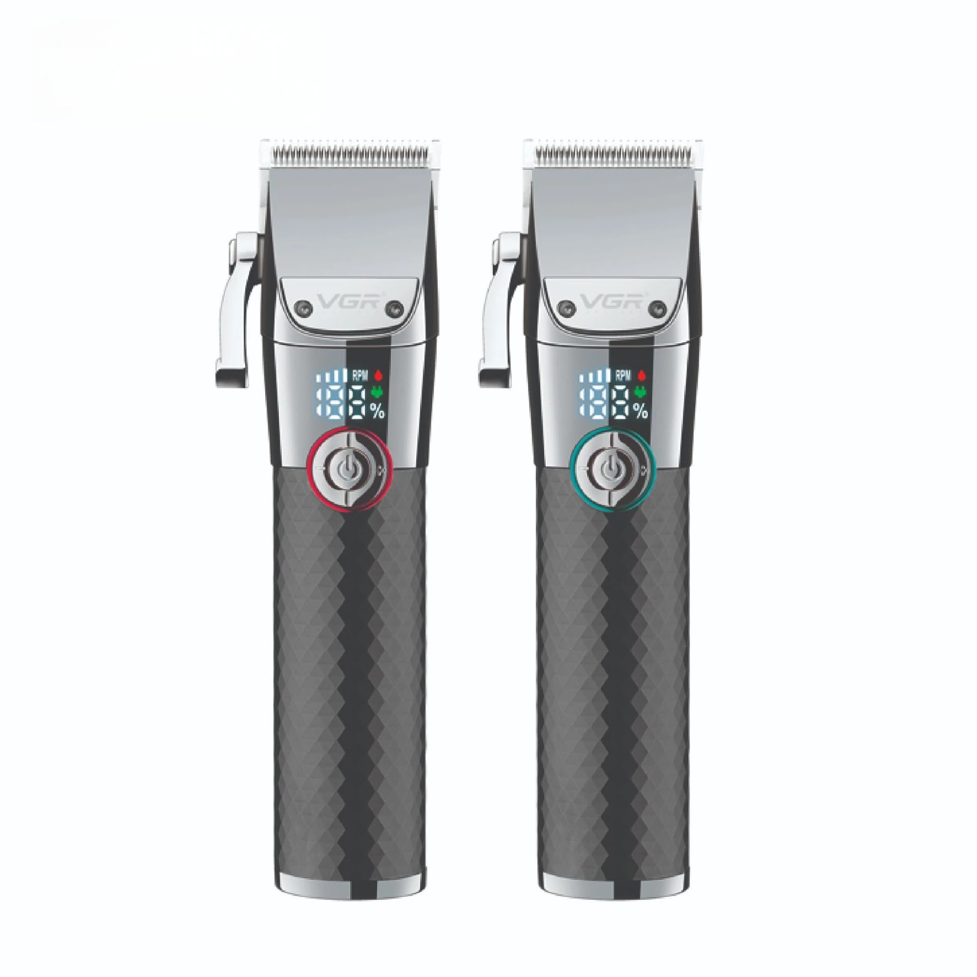 Professional Hair Clipper VGR Long Lasting Rechargeable Electric Trimmer With LCD Display Base High Power Haircut 682