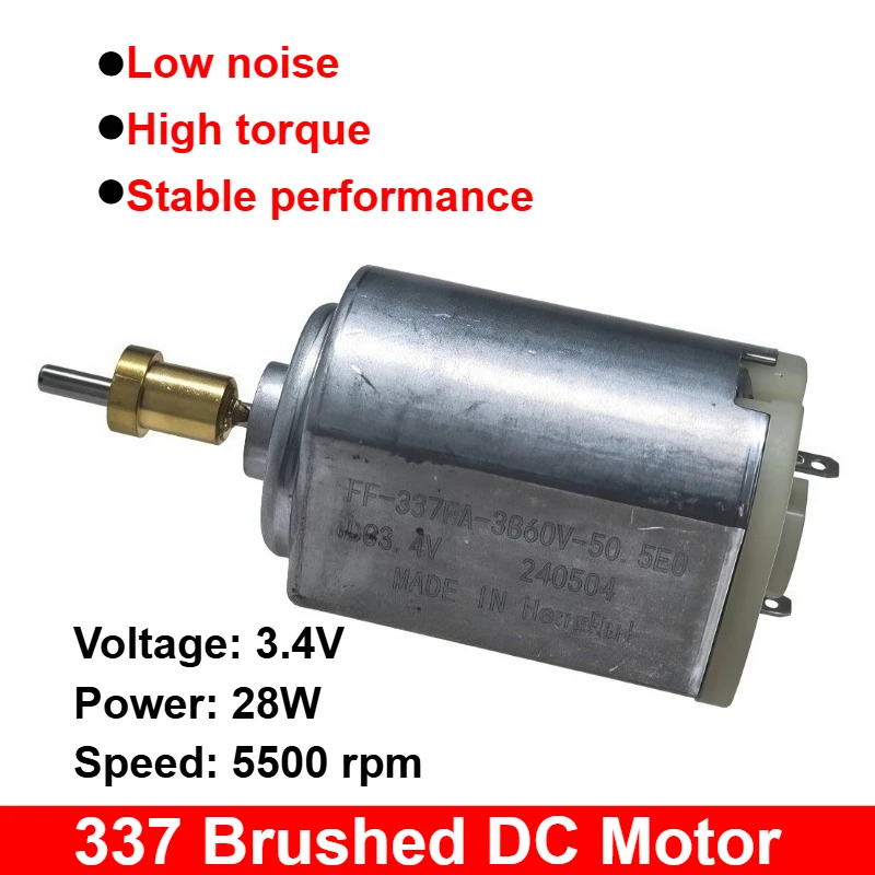 1pc High Power Compact Size 337 Brush DC Motor Electric Clipper Smart Trash Can Brake Motor 3.4V Micro Motor