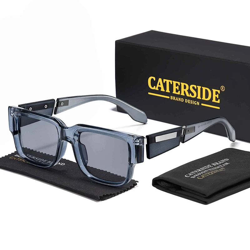

CATERSIDE Fashion Square Men Sunglasses Unique Design Sun Glasses Summer Outdoor Beach Party Eyeglasses Ideal Choice for Gifts