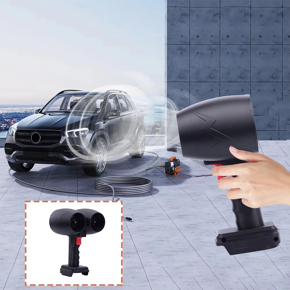 

Double-Head 4000W Turbo Fan Violent Air Gun 4000G Thrust Stepless Speed High Power Blower Handheld Jet Fan for Makita Battery