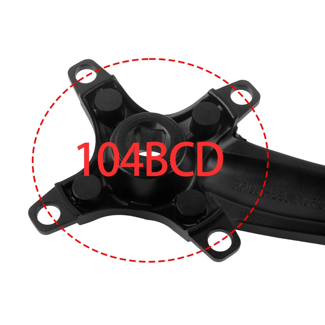 Prowheel Square Hole MTB Kurbel 170 175mm Mountainbike Kurbelarm 104BCD Kettenblatt 8 9 10 11 12 Gang Fahrradteile – Detail 5