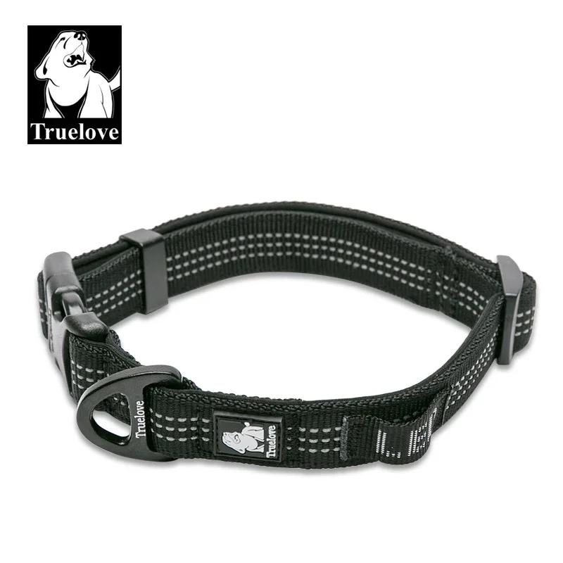 Truelove Pet Collars Reflective Adjustable Size D-type Buckle Wearing the Pilot Light Position For Big Small Dog Product TLC5271