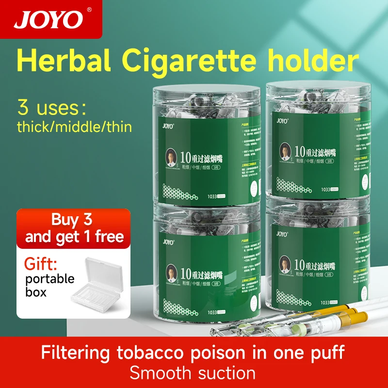 50pcs Set 10 Layer Filter Disposable Smoking Filter Pipe 3 Use Cigarettes Tube Holders Reduce Tar Cleaning Container