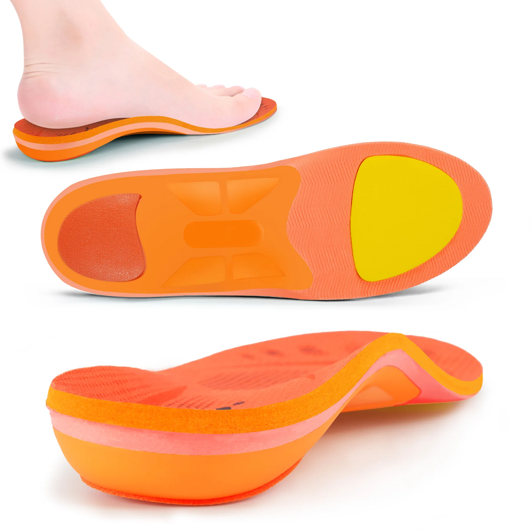 Orthopädische Sport-Einlegesohle für Plattfüße mit hoher Fußgewölbestütze, Plantarfasziitis, für Männer und Frauen, Sneaker-Einlagen, Plantillas-Einlegesohle – Detail 9