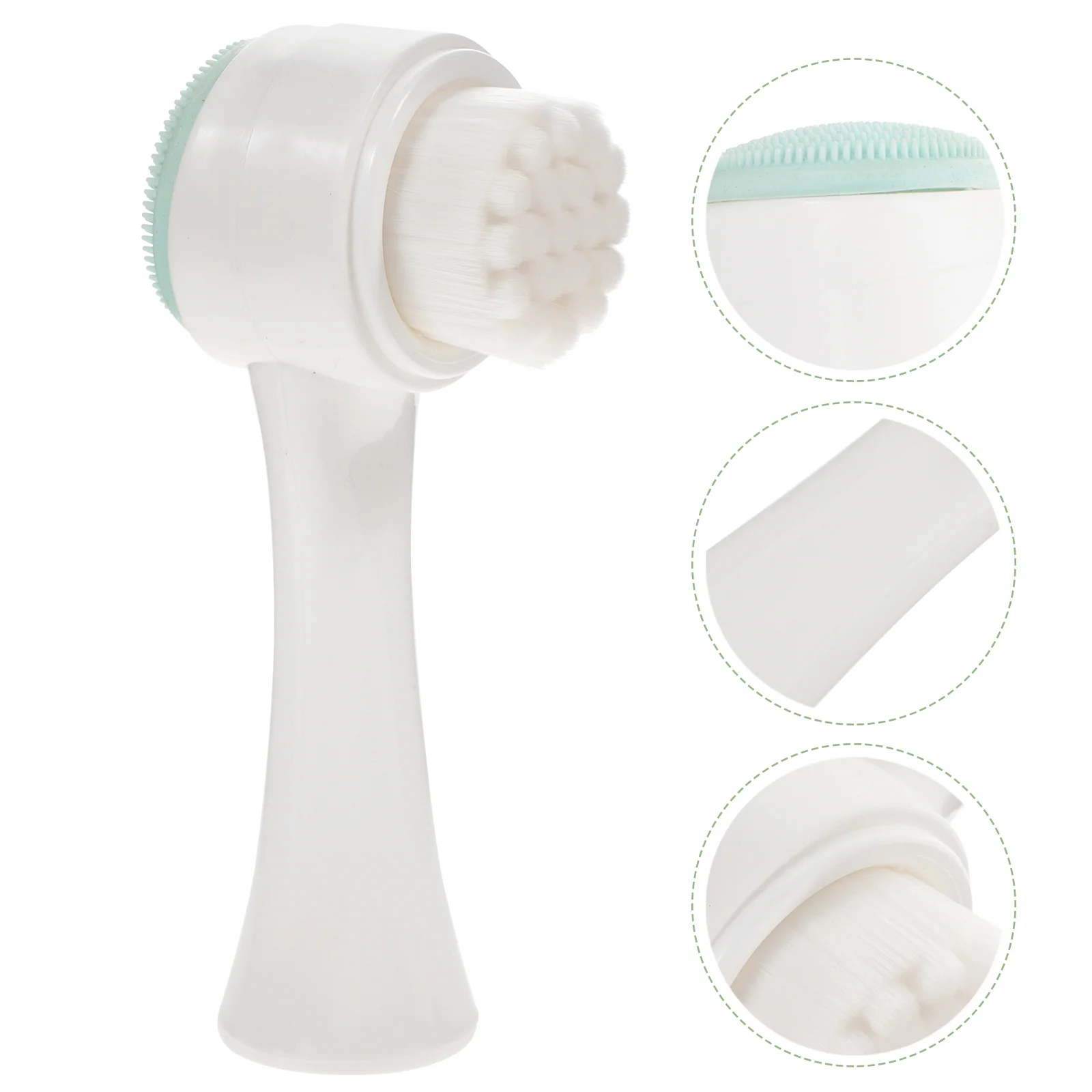 1 stuks dubbelzijdige gezichtsborstel handmatig gezichtsreinigingsapparaat mee-eter poriënreiniging scrub zijkant comfortabele zachte huid