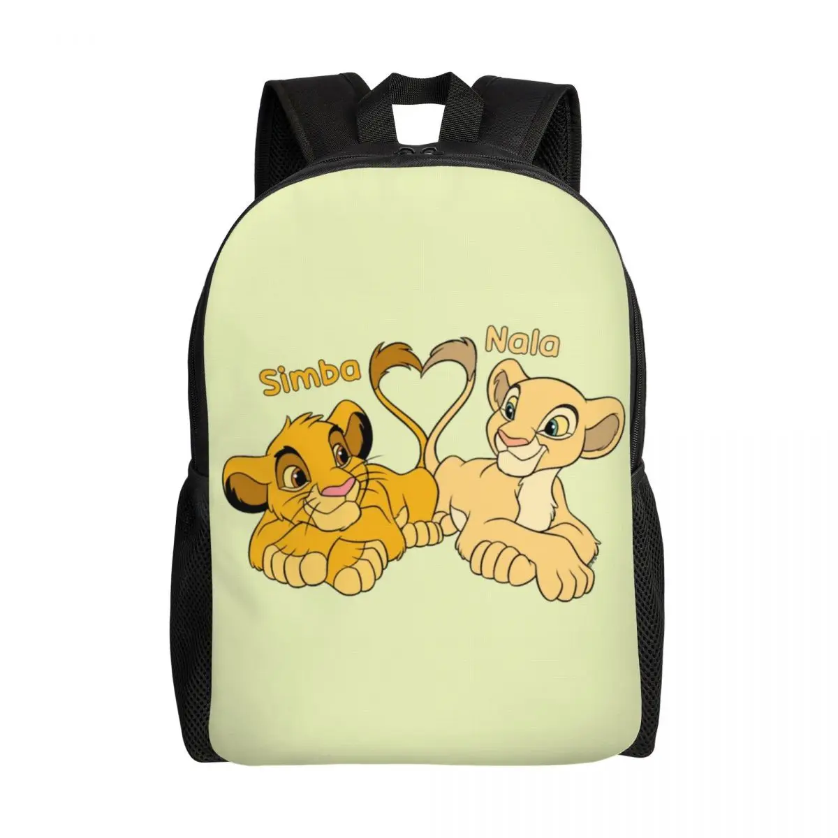 

Custom Simba And Nala Cartoon Backpacks for Women Men School College The Lion King Hakuna Matata Bag Printing Bookbags