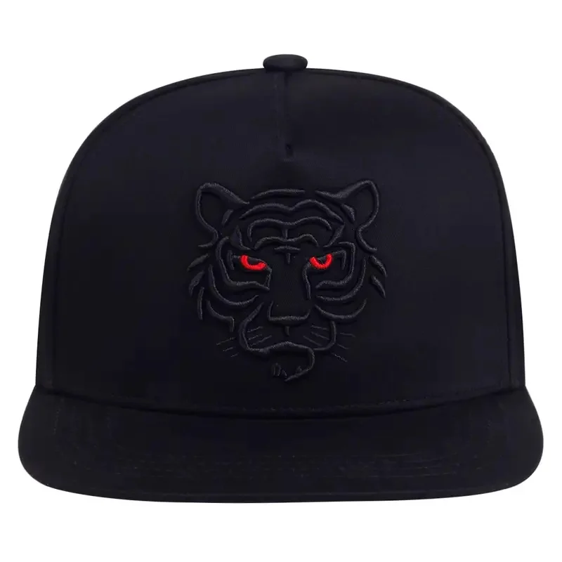 Tiger Snapback Hat Embroidery Black Baseball Caps For Men Women Fashion Casual Flat Cap Male Outdoor Sports Sun Hats For Women