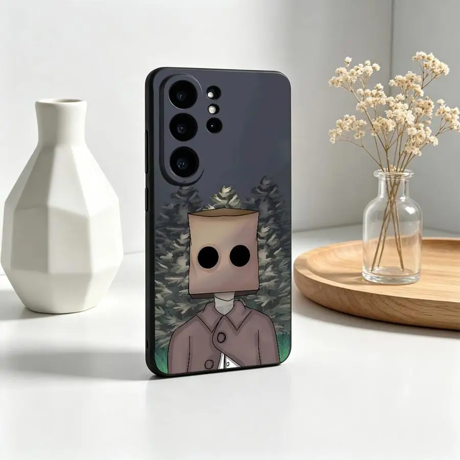Phone Cover Case for Samsung Galaxy S26 Ultra Note 20 8 9 10 S25+ S24+ S24 S20 S21 FE S26+ S23 S10 S9 Dark Grey Box Man